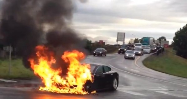 Tesla Model S Fire