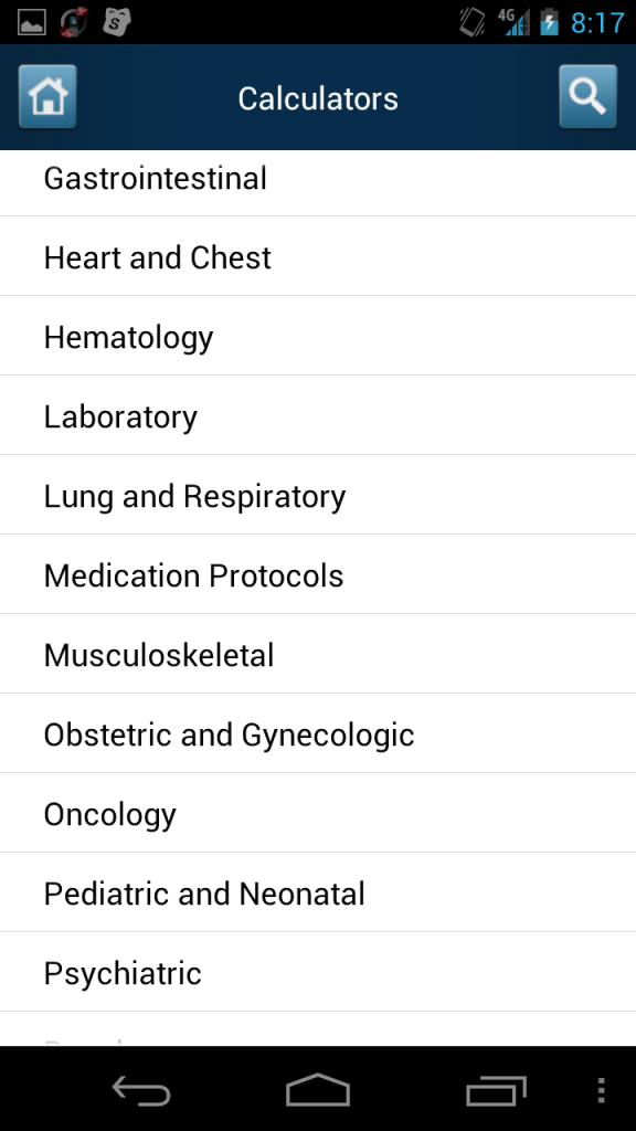 Medical calculators available on Medscape Mobile app for Android ...