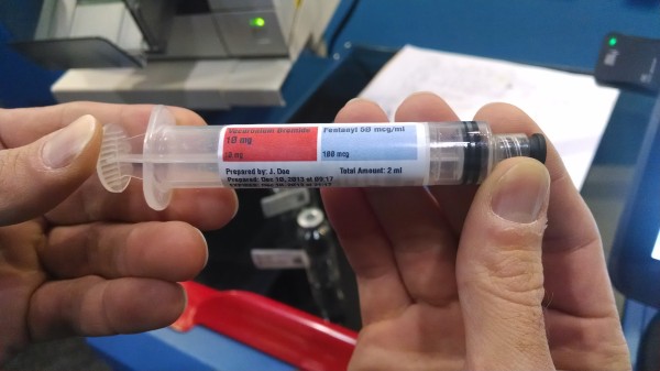 Example Anesthesia Check Syringe Label